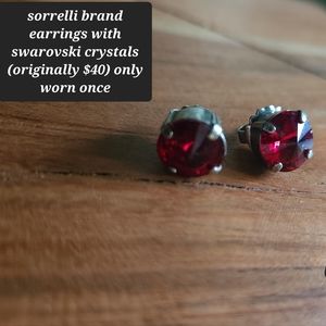 Sorrelli Red Swarovski Crystal Earrings